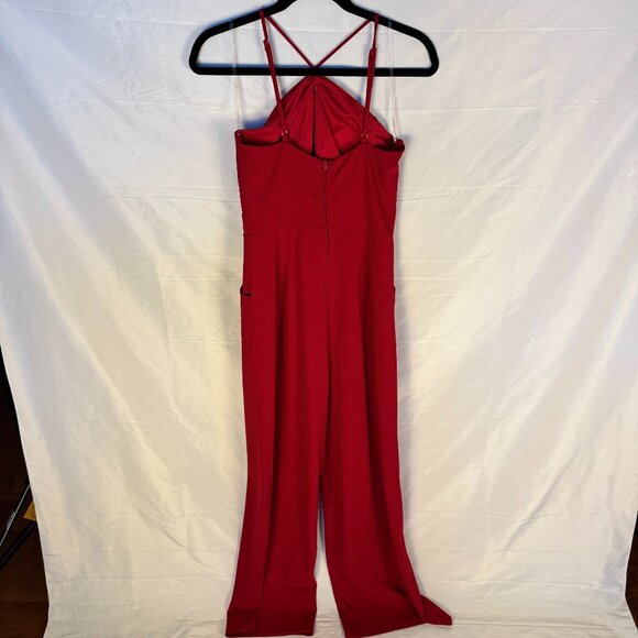 Nickie Lew Red Halter Jumpsuit - Picture 2 of 2